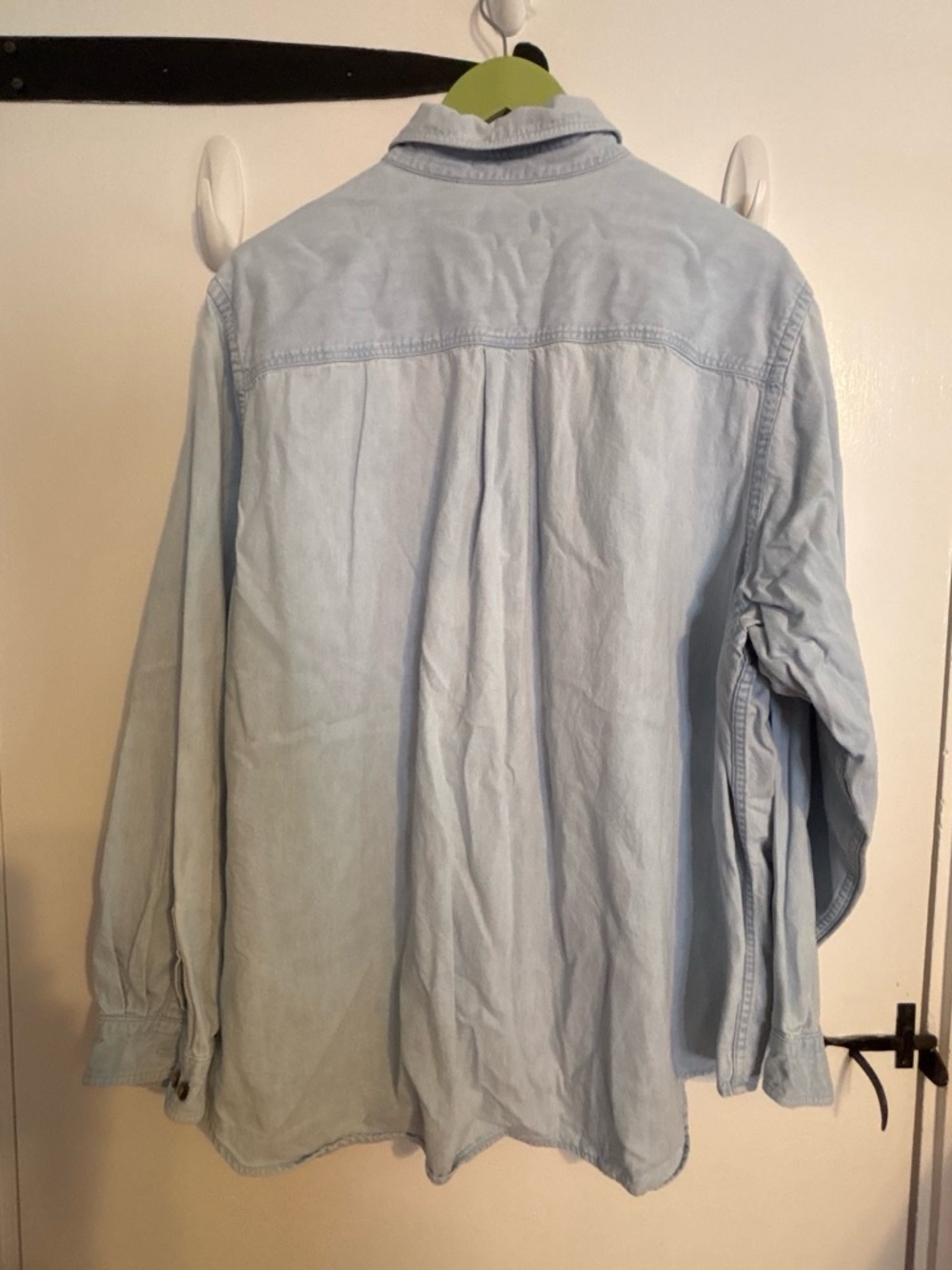 Light Blue Denim Button-Down Shirt - Picture 2 of 5